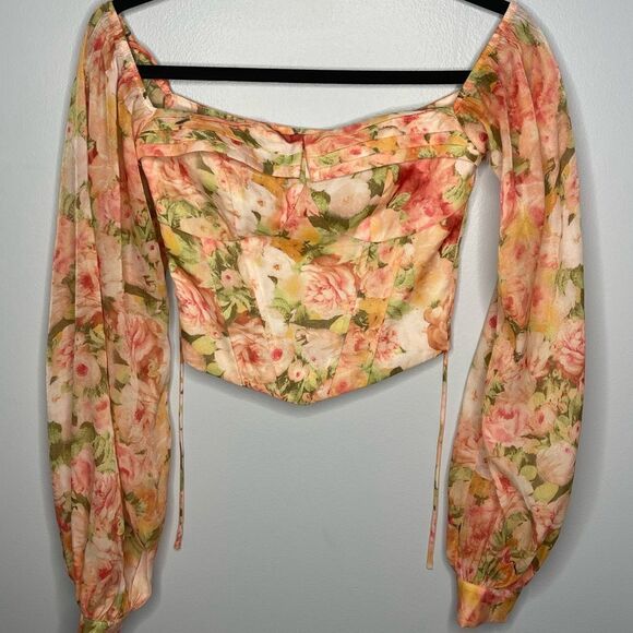 XIAOLI Floral Off Shoulder Top XS Bridgerton Style - Picture 5 of 9